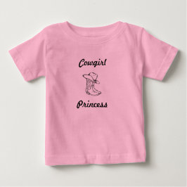 Baby Tutu Bodydräkt, Cowgirl Princess, Boots & Hat Tee Shirt