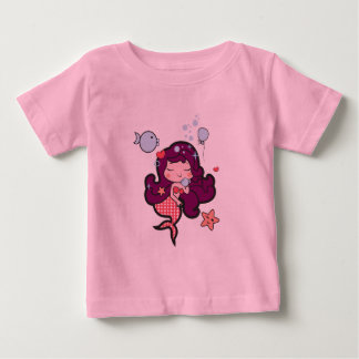 Baby tutu-kroppsdräktighet rosa med kawaii siren t shirt