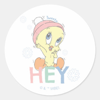 Baby TWEETY™ Hej Snö Runt Klistermärke