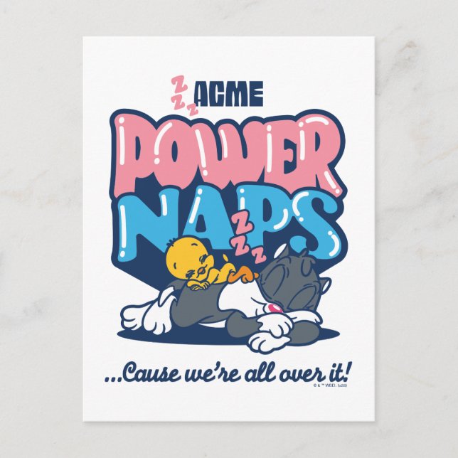 Baby TWEETY™ & SYLVESTER™ Power Naps Vykort (Framsida)