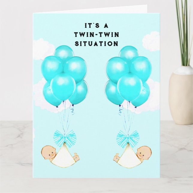 Baby Twin Boys Kort (Framsida)