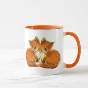 Baby Twin Foxes Mugg