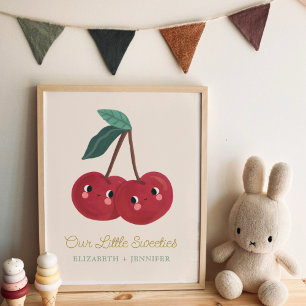 Baby Twin Little Baby Cherry Nursary Poster