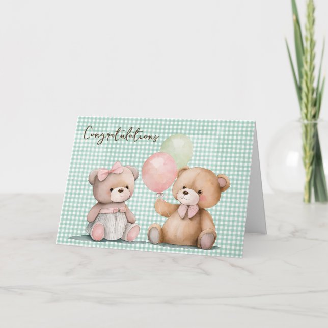 Baby Twin Nalles Grattisar Kort (Framsida)