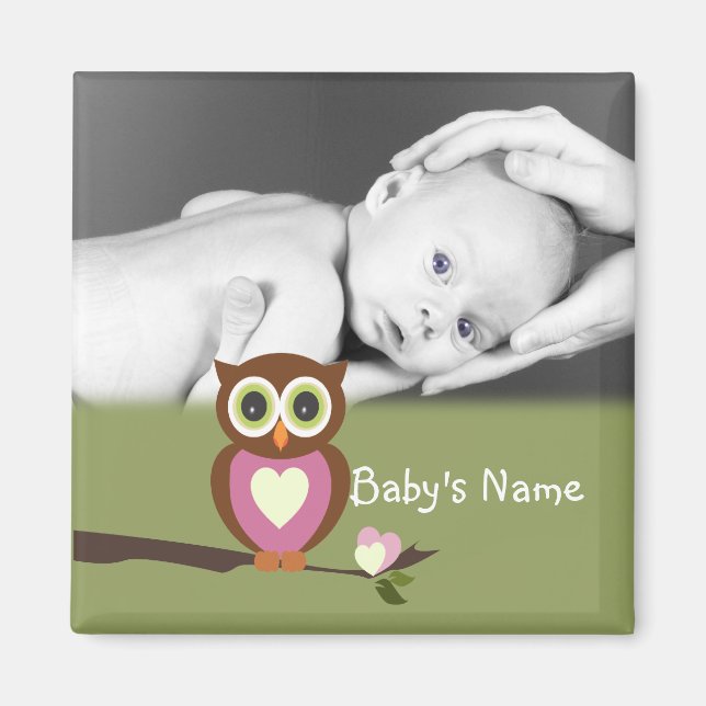 Baby Uggla/ Foto Magnet (Framsidan)