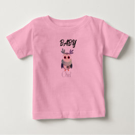 Baby-Uggla-grafik, svart T-skirt - kute T Shirt
