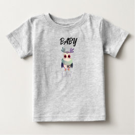 Baby-Uggla-grafik, svart T-skirt - kute T Shirt