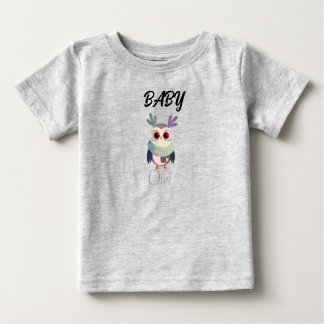 Baby-Uggla-grafik, svart T-skirt - kute T Shirt
