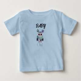 Baby-Uggla-grafik, svart T-skirt - kute T Shirt