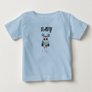 Baby-Uggla-grafik, svart T-skirt - kute T Shirt