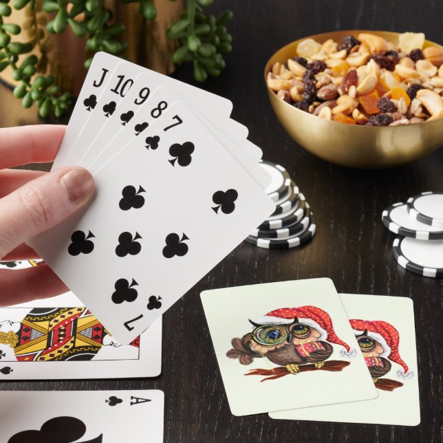 Baby Uggla i julklapp Casinokort (På plats)