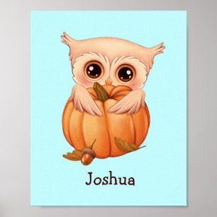 Baby Uggla med Namn Poster