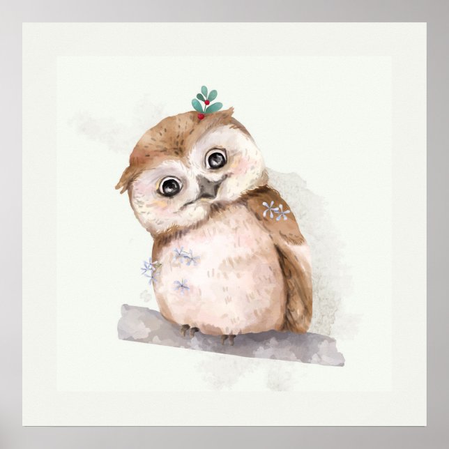 Baby Uggla Plakat Poster (Framsidan)