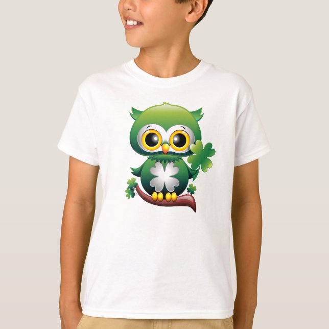 Baby Uggla St Patrick Paddy Tecknad T-shirt (Framsida)