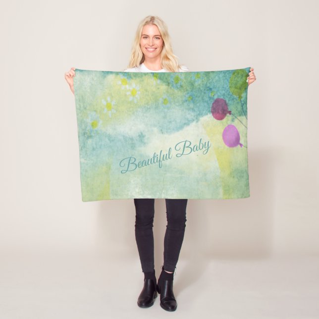 Baby Ull Sherpa Blanket Shower by Mail Gift Fleecefilt (På plats)