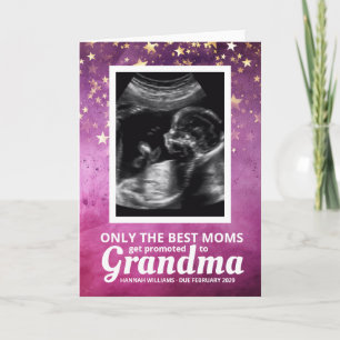 Baby Ultrasound Grandma Gravid Announement Kort