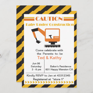 Baby under babyskor för byggändamål inbjudningar