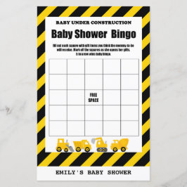 Baby under Construction Baby Shower Game tryckt