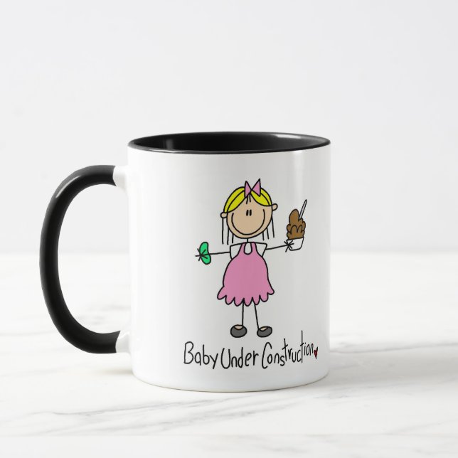 Baby Under Construction T-shirts och presenter Mugg (Vänster)