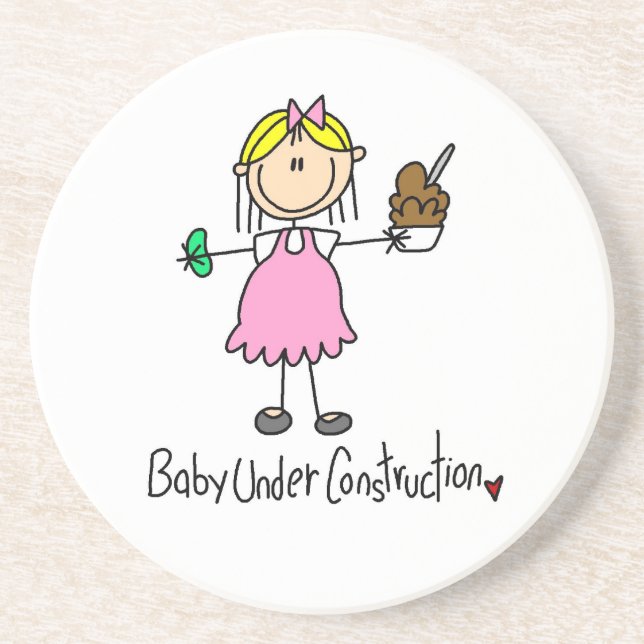 Baby Under Construction T-shirts och presenter Underlägg (Framsidan)