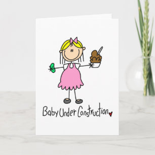 Baby under konstruktionskort kort