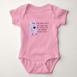 Baby undertröjan, söt mammor skrämmande före kaffe t shirt