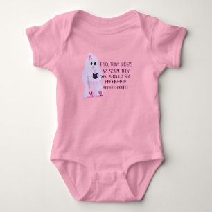 Baby undertröjan, söt mammor skrämmande före kaffe t shirt