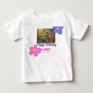 Baby-ungar, första födelsedag, lägg till namn datu t shirt