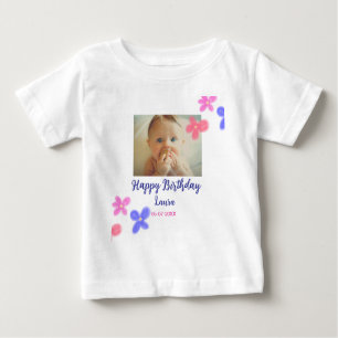 Baby-ungar, första födelsedag, lägg till namn datu t shirt
