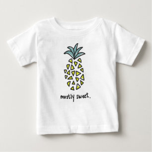 Baby/ungar "mestadels sött" ananasutslagsplats t shirt