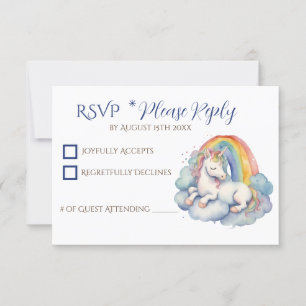 Baby Unicorn Boy Baby Shower OSA Kort