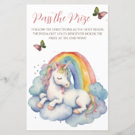 Baby Unicorn Girl Baby Shower Passar prismatchen