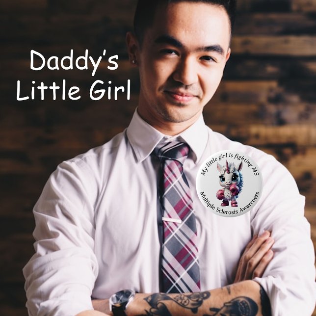 Baby Unicorn, Girl, Kid Många Sclerosis Button Knapp (Skapare uppladdad)