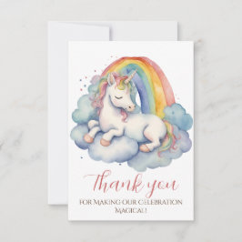 Baby Unicorn Girls Baby Shower Tack Kort