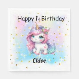 Baby Unicorn Paper Napkins. Pappersservett