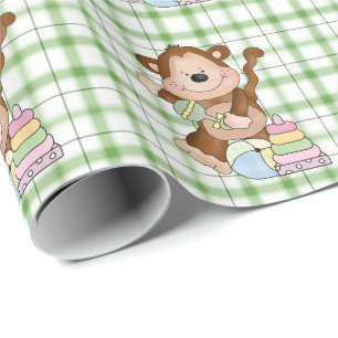 Baby Unisex Monkey-tecknad, papper Presentpapper