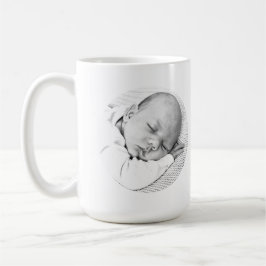 baby unisex-vita födelsetal kaffemugg