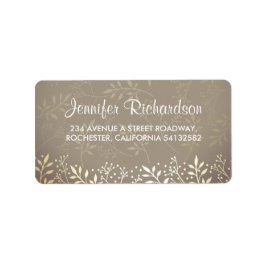 baby utandning guld foil bröllop adressetikett