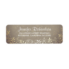 baby utandning guld foil bröllop returadress etikett