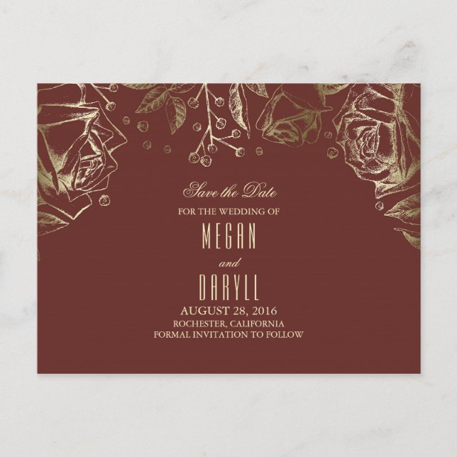 baby utandning guld ro marsala spara datumet meddelande vykort (Framsida)