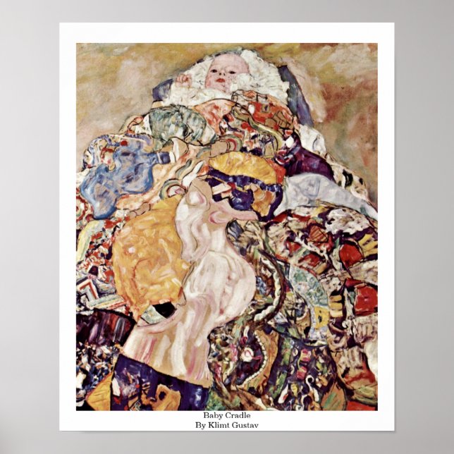 Baby-vaggan efter Klimt Gustav Poster (Framsidan)