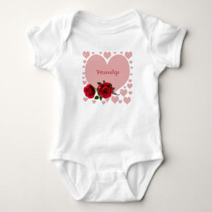 Baby Valentindagen Rosa Heart Röd ros T Shirt