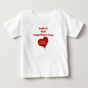 Baby Valentine I Kärlek Grandpa T-shirt