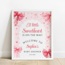 Baby Valentines Baby Shower Välkommen Poster