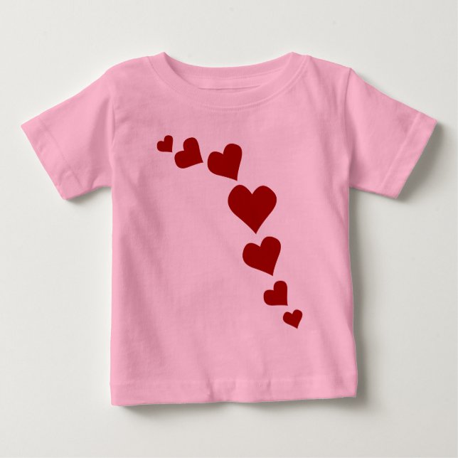 Baby Valentines T-Shirt Baby Kärlek Shirt Anpassni (Framsida)