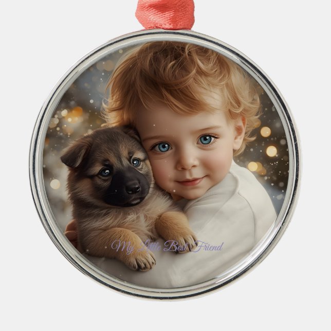 Baby & Valp Julmagisk Ornament (Framsidan)