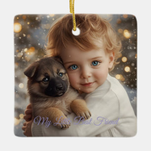 Baby & Valp Julmagisk Ornament
