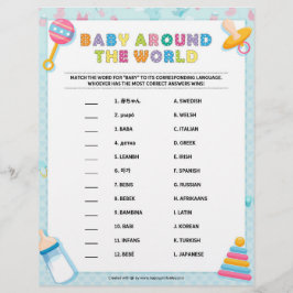 Baby Värld runt [Baby Basics Blue] Brevhuvud