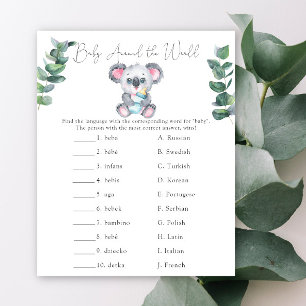 Baby Värld runt - Koala Baby Shower