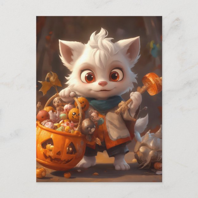 Baby varulv med vykort för kandy Basket (Framsida)